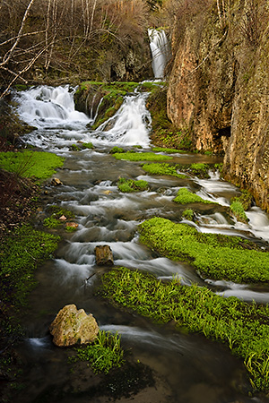 Spearfish Canyon Falls in Spring, Black Hills, SD